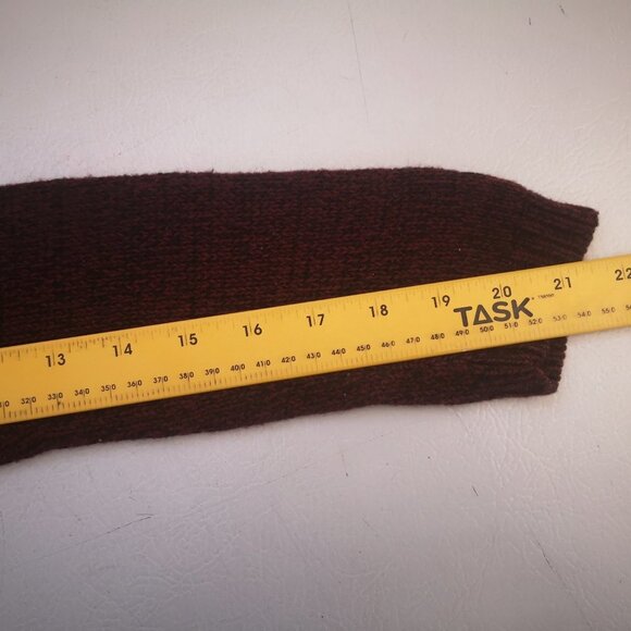 George Ladies Size Small Rounded Hem Burgundy with Black V-neck Sweater - Picture 9 of 10